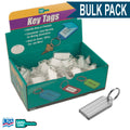Standard Key Tag with Split Ring CLEAR ONLY Bulk Pack of 100