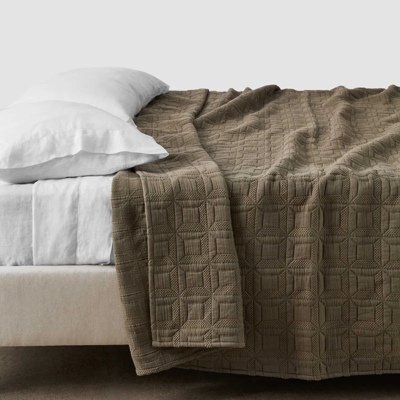Ayla Organic Cotton Quilted Bed Blanket