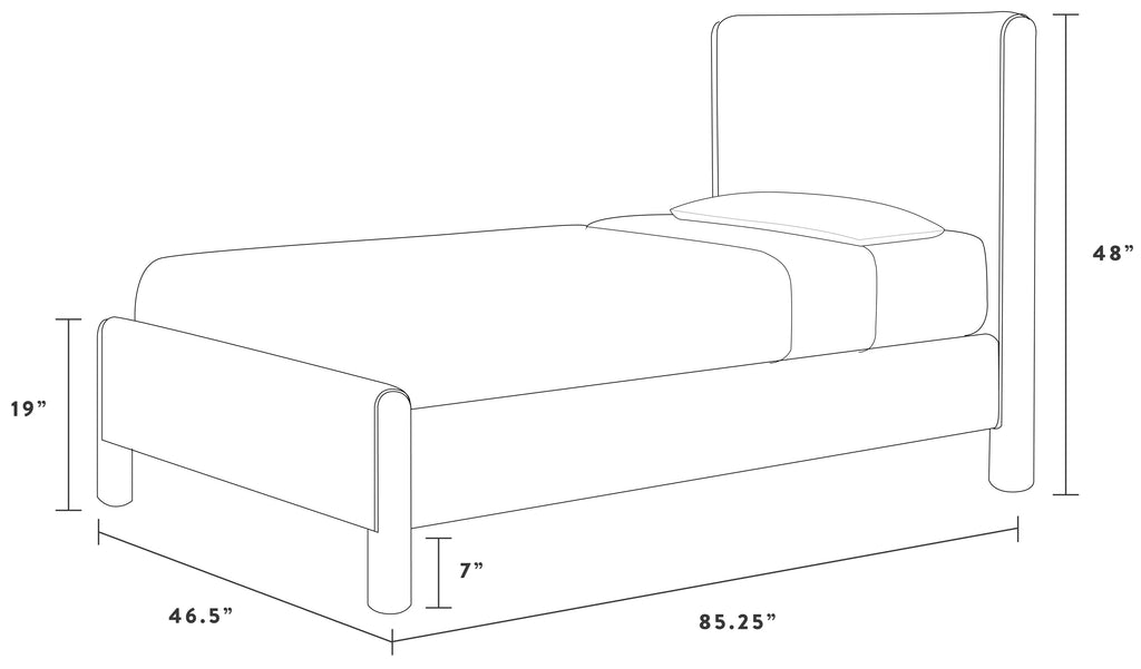 Laurel Bed with Low Footboard