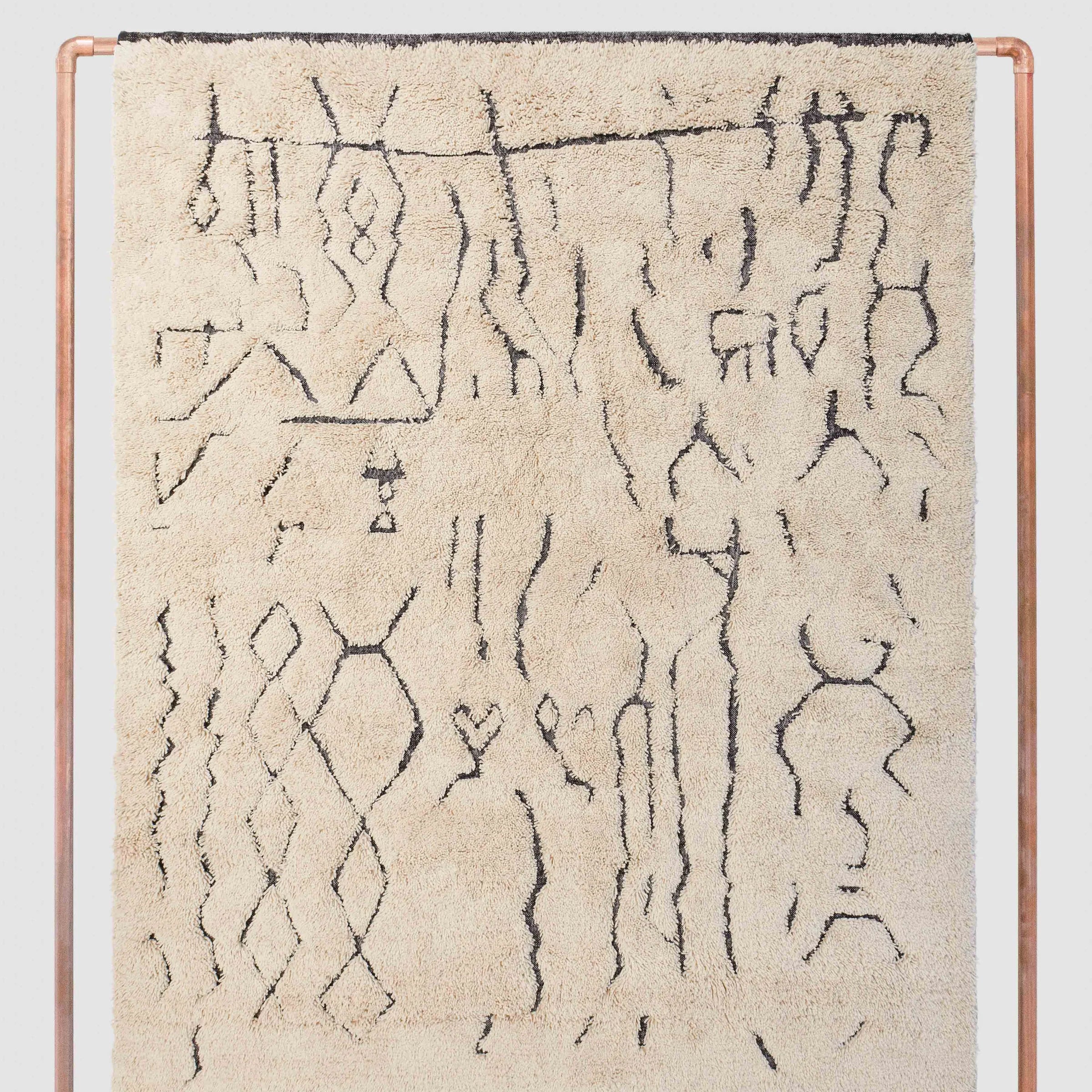 Nahla Hand-Knotted Beni Ourain Area Rug