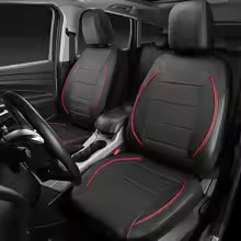 Universal Leather Car Seat Covers Red Simple Waterproof 5 Seat Car Seat Cover