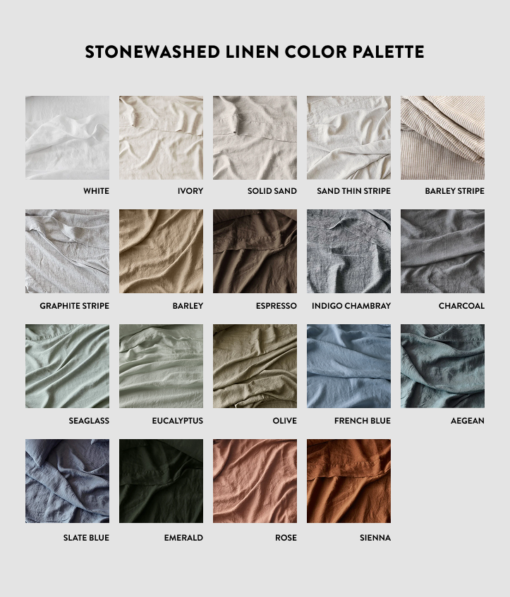 Stonewashed Linen Fitted Sheet