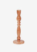 Optic Glass Candlestick Holder