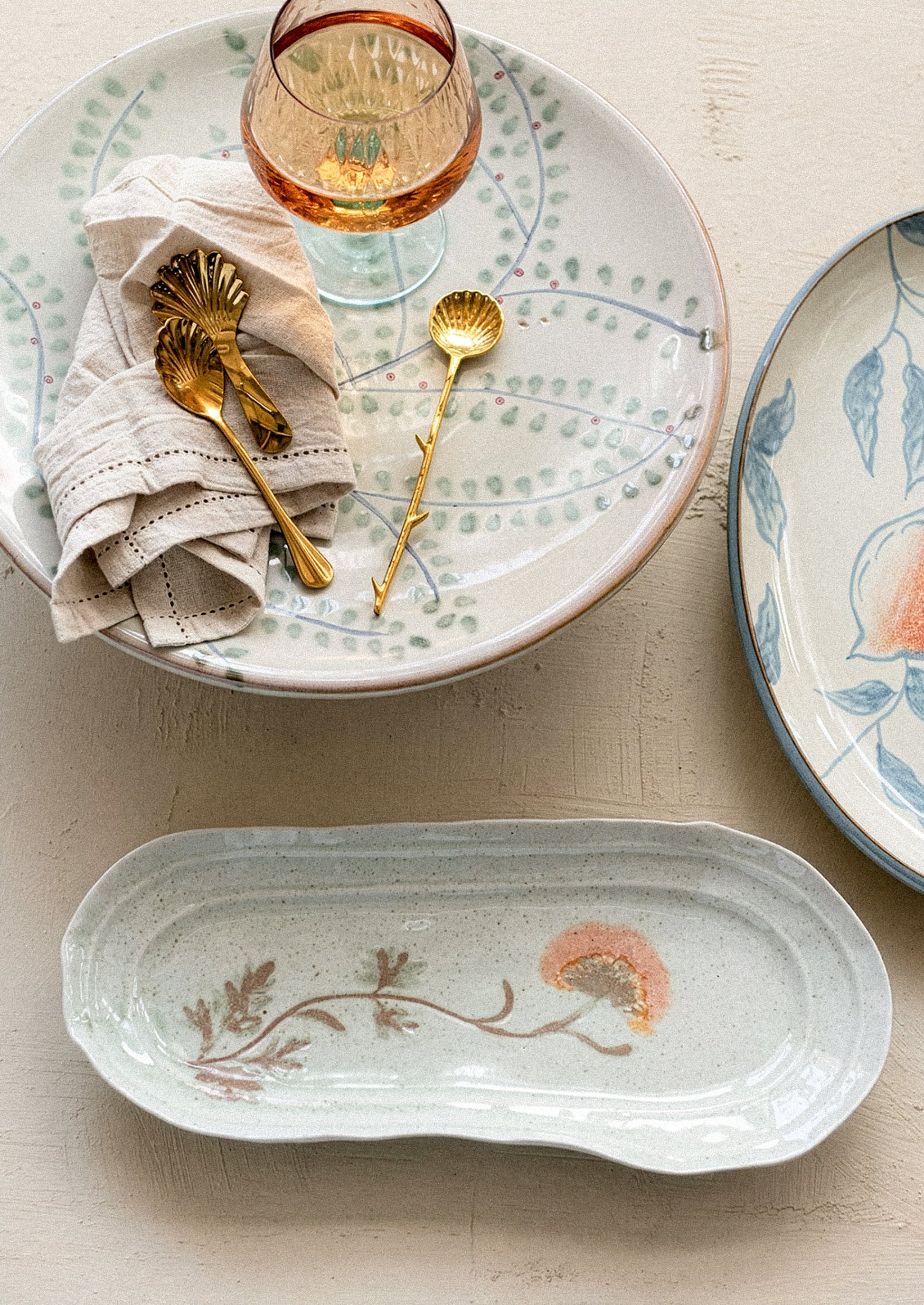 Preserved Floral Imprint Platter