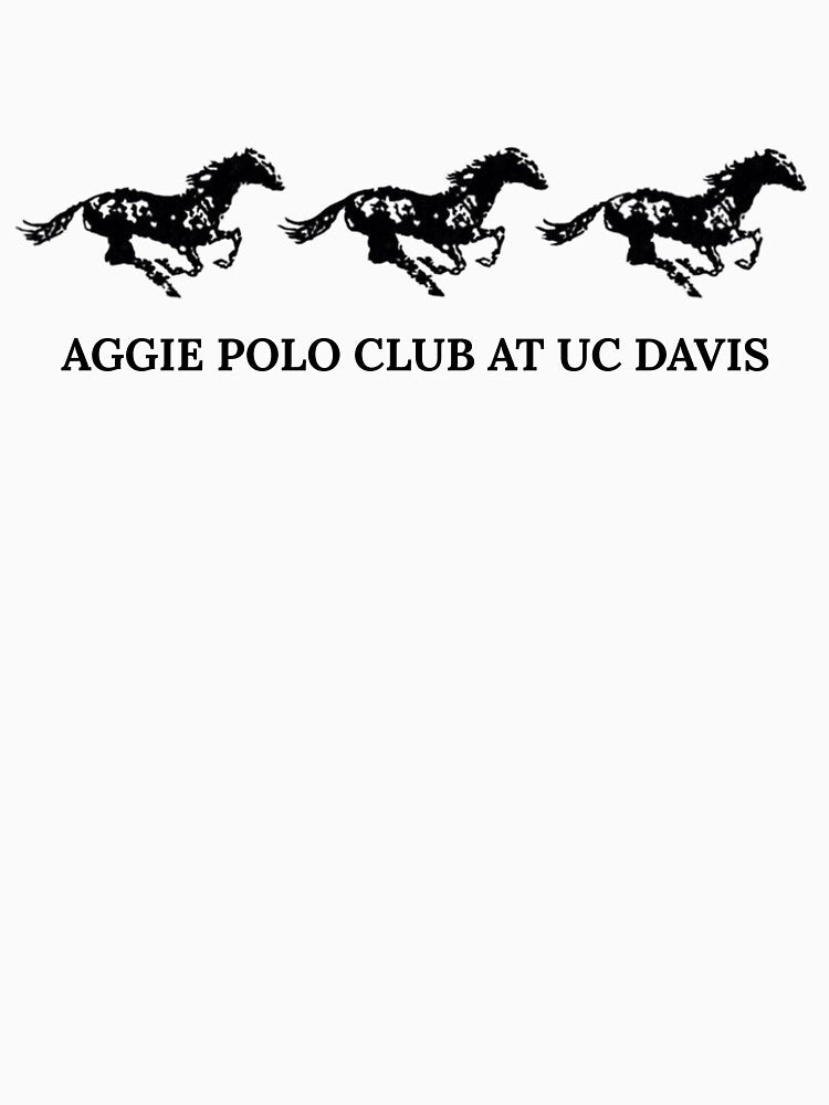 Wild Horses Print by Aggie Polo Club at UC Davis Unisex T-shirt, Sweatshirt, Hoodie, Long Sleeve Tee