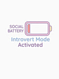 Introvert Mode Activated Funny Social Battery Sticker by CutePlix Unisex T-shirt, Sweatshirt, Hoodie, Long Sleeve Tee