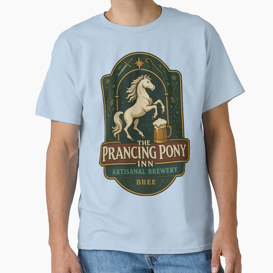 Prancing Pony Artisanal Brewery Emblem by agearb Unisex T-shirt, Sweatshirt, Hoodie, Long Sleeve Tee