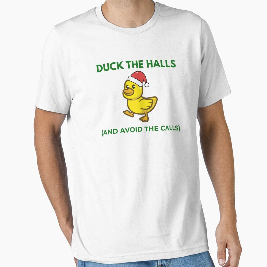 Duck the Halls | Funny Introvert Christmas Shirt by AdamIntrovert Unisex T-shirt, Sweatshirt, Hoodie, Long Sleeve Tee