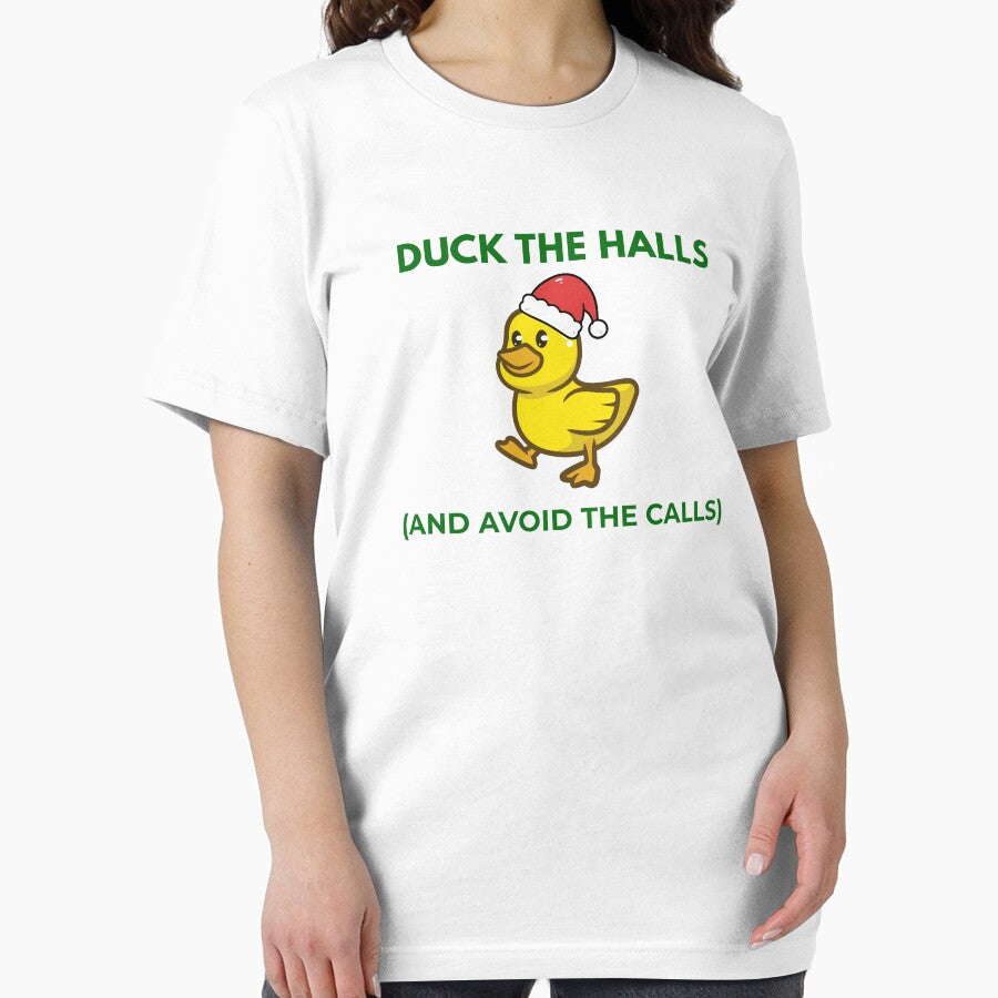 Duck the Halls | Funny Introvert Christmas Shirt by AdamIntrovert Unisex T-shirt, Sweatshirt, Hoodie, Long Sleeve Tee