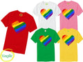 LGBT Heart T-Shirt, Rainbow Heart Love Lesbian LGBT Gay Pride Unisex Adult Top Unisex T-shirt, Sweatshirt, Hoodie, Long Sleeve Tee
