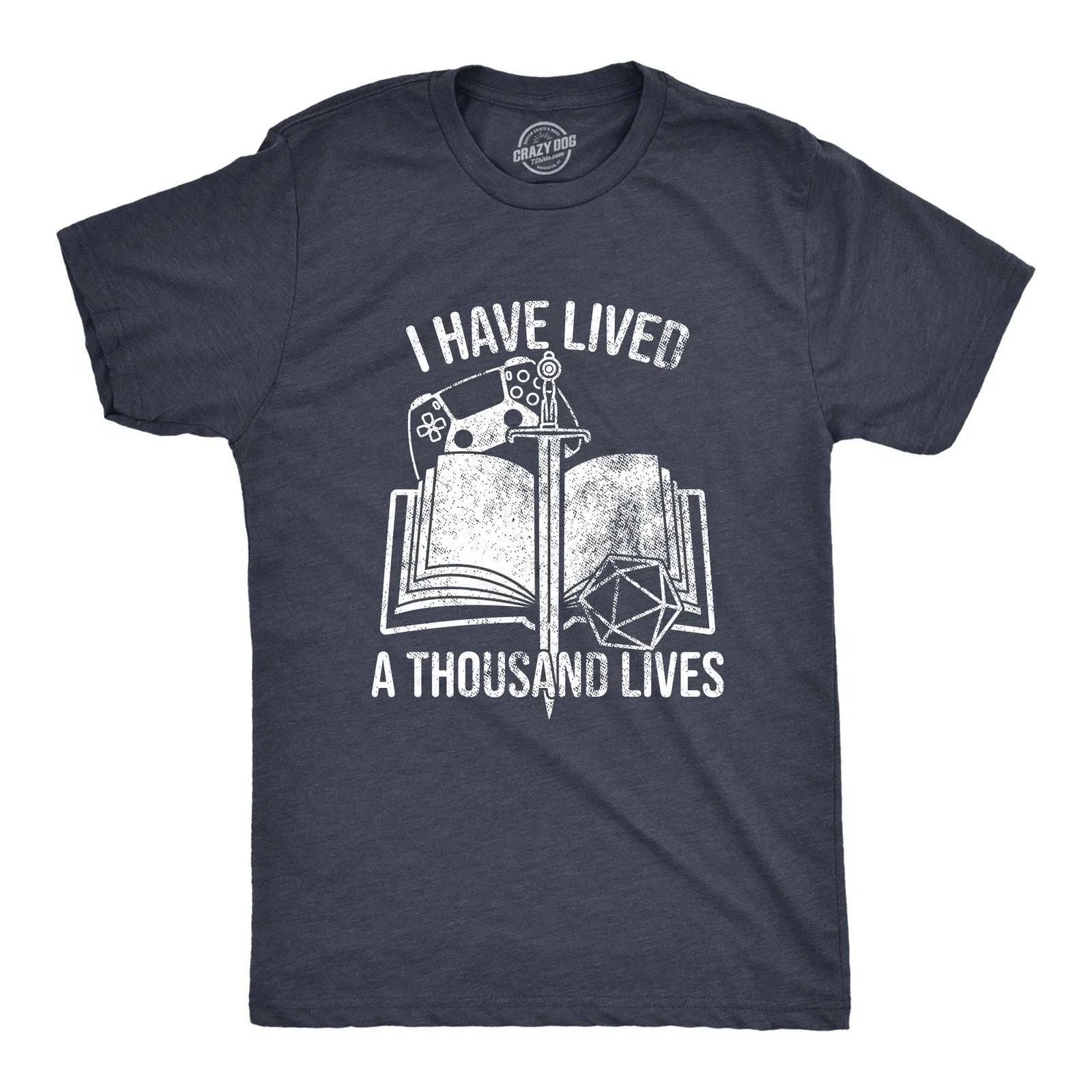 Mens I Have Lived A Thousand Lives T Shirt Funny Video Gaming Role Playing Unisex T-shirt, Sweatshirt, Hoodie, Long Sleeve Tee